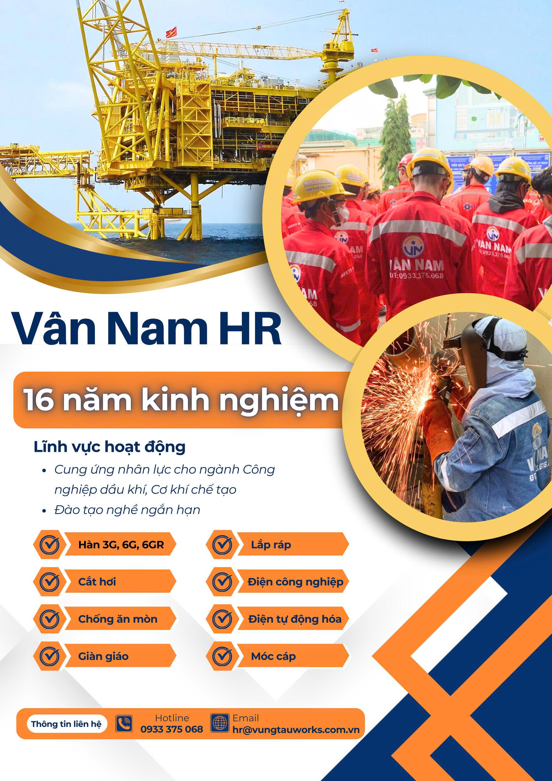 Công ty Vân Nam HR tuyển dụng thợ Điện làm việc tại PTSC M&C Vũng Tàu